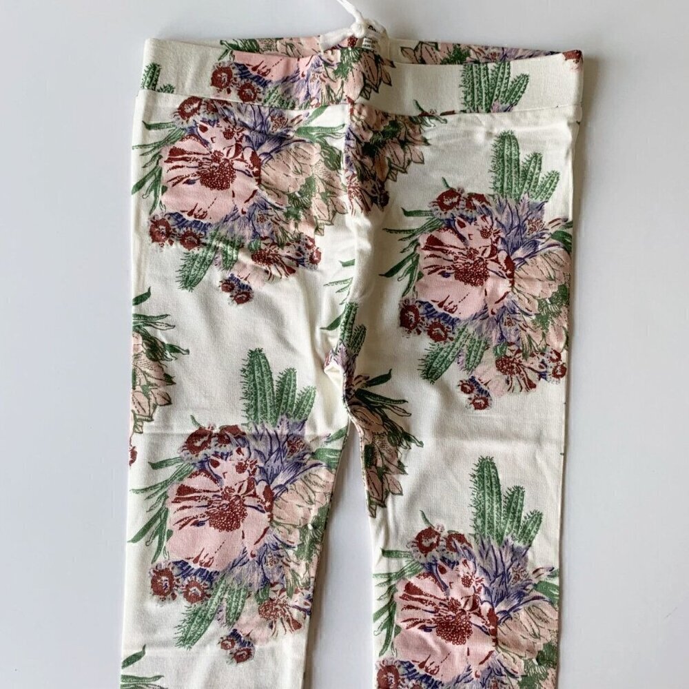 Kate Quinn Cactus Floral Bamboo Girl Skinny Leggings 5T - Picture 2 of 6